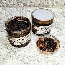 Coffee Sea Salt Scrub (ORIGINAL) Bath Body,Face&Feet Whitening Spa Scrubb pluss