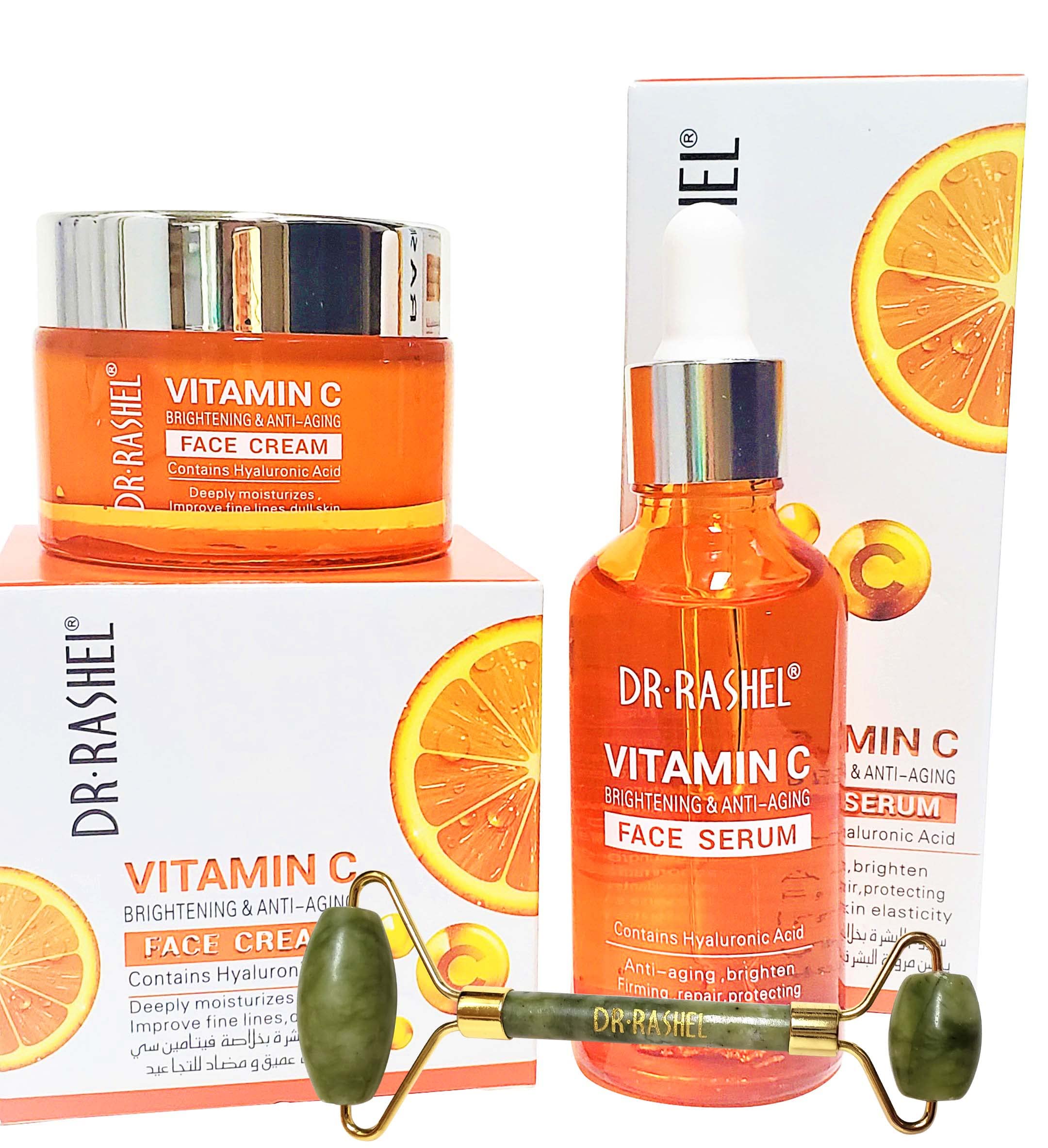 Dr. Rashel Vitamin C Face Serum & Face Cream Hyaluronic Anti-Aging Set