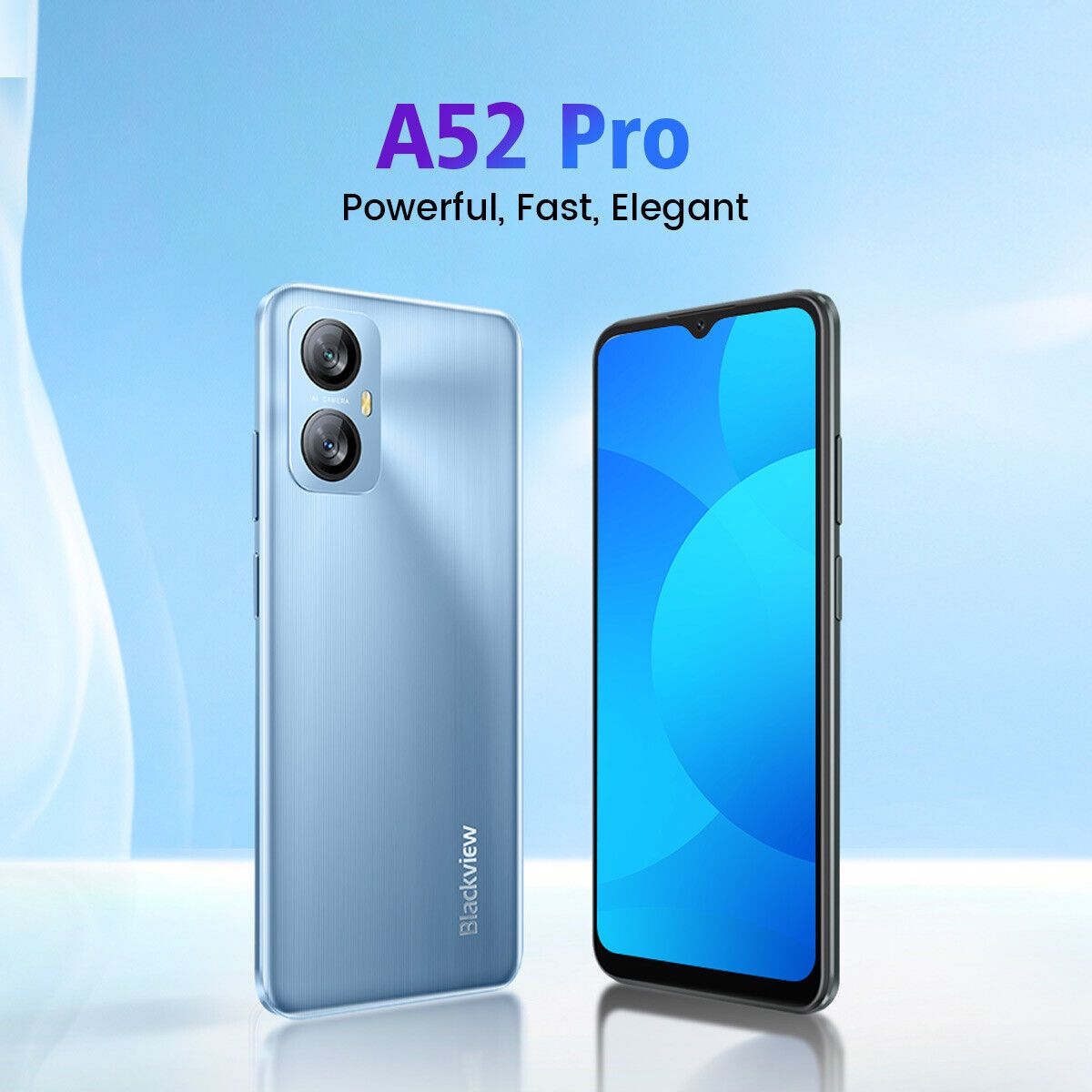 Blackview A52 Pro 4GB+128GB 6.52 Inch Android 13 4G OTG Fingerprint Identification Smartphone - 13MP+0.8MP 5MP Camera 5180 mAh Type C Charge Battery Smart Phone