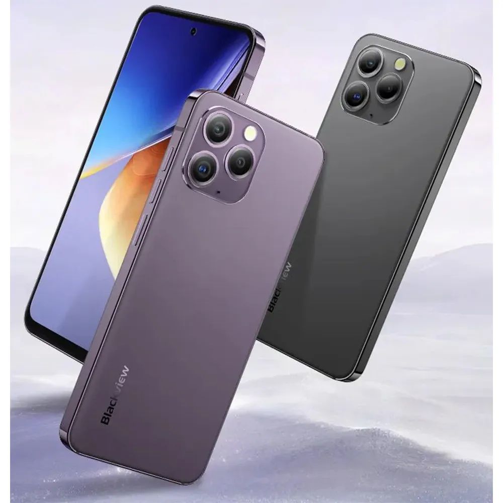 Blackview A96 12GB+256GB  6.5 Inches 48MP+8MP+16MP Camera Android 13 Fingerprint Identification Smartphone Helio G99 4380 mAh Mobile Phone 6.5'' 2.4K Display With 120Hz Cellphone