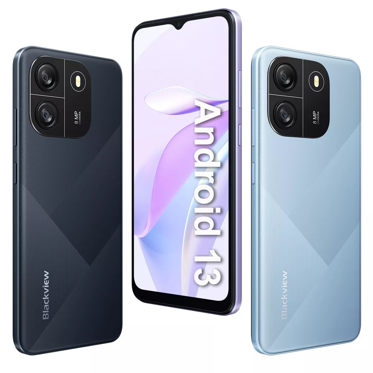 Blackview Wave 6C Smartphone 4(2+2)GB RAM+32GB ROM  6.5 Inches HD+IPS  (Dual SIM), 5100mAh  Face unlock Android 13 Smartphone