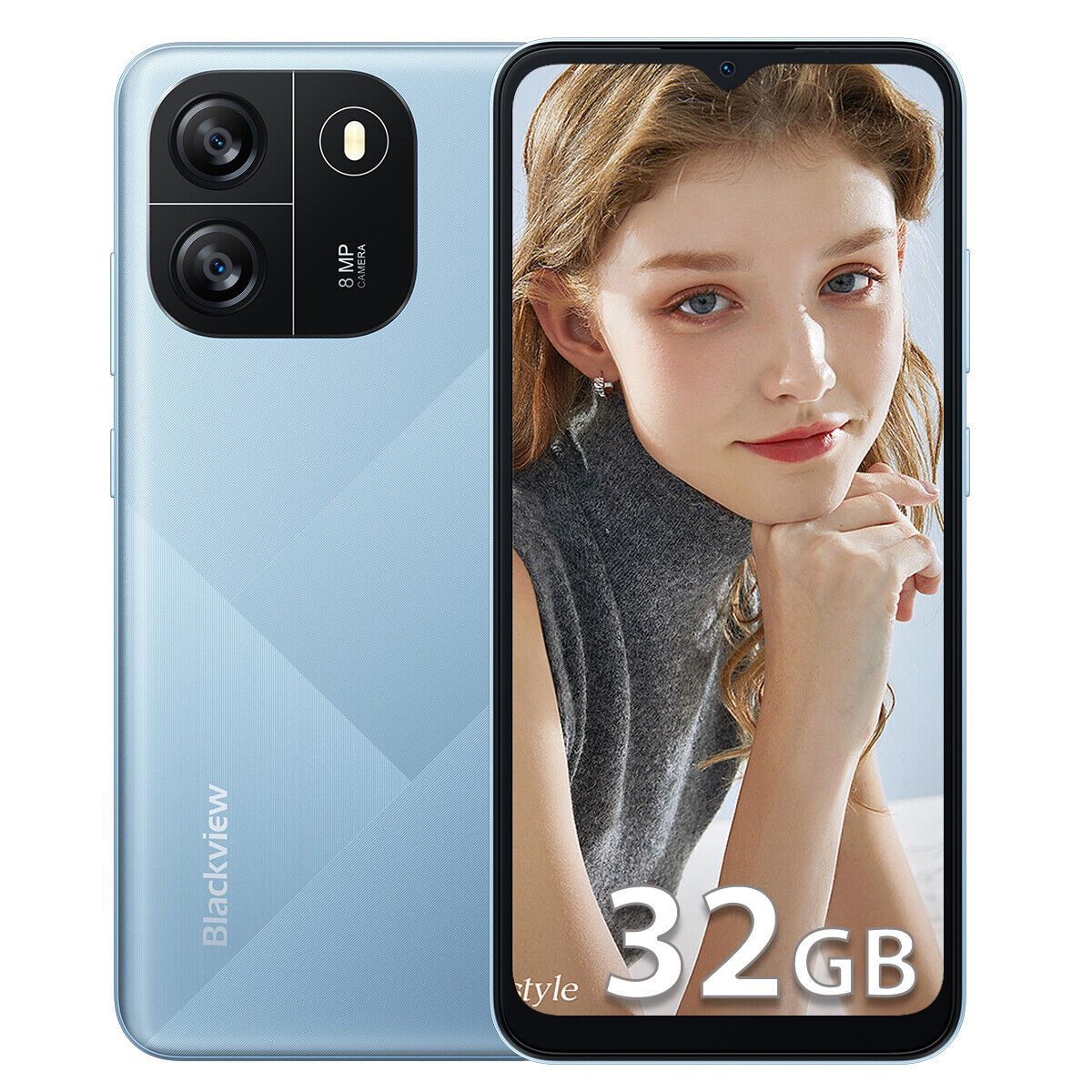 Blackview Wave 6C Smartphone 4(2+2)GB RAM+32GB ROM  6.5 Inches HD+IPS  (Dual SIM), 5100mAh  Face unlock Android 13 Smartphone