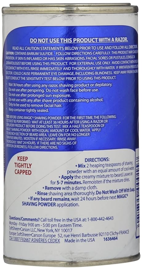 Magic Shaving Powder Regular Strength 142g (Magic SoftSheen-Carson-Magic-Extra-Strength-Shaving-Powder)