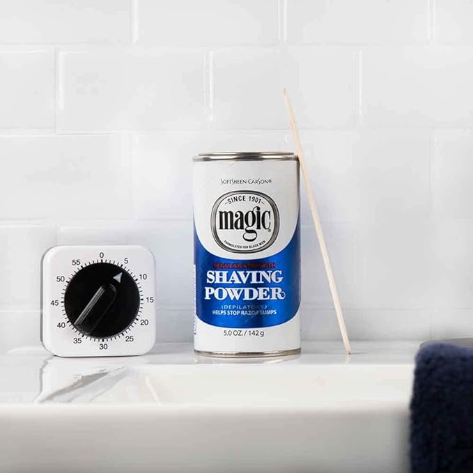 Magic Shaving Powder Regular Strength 142g (Magic SoftSheen-Carson-Magic-Extra-Strength-Shaving-Powder)