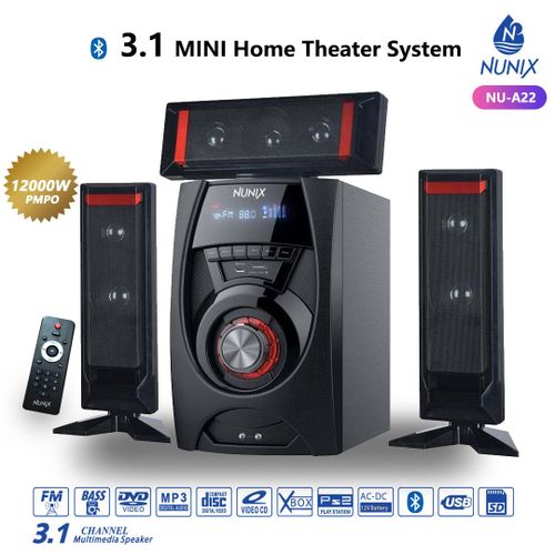 Nunix NU-A22 3.1 Woofer/mini Home Theatre Speaker System
