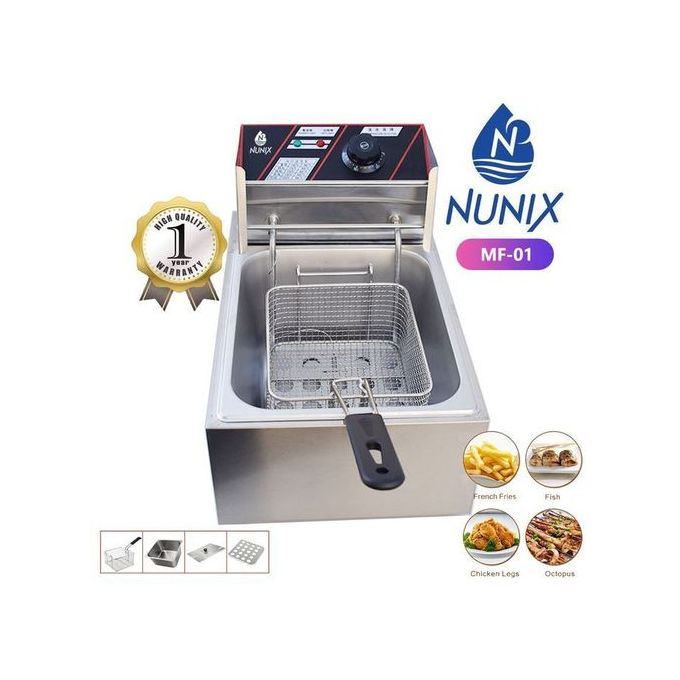 Nunix Electric Deep Fryer Machine 6L-2500W FREE Chips Cutter