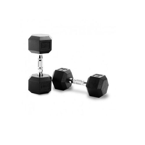 15KG DOUBLE Black Hexagon Dumbells Weight Set