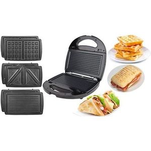 Sokany 3 in 1 Electric Bread toaster Sandwich Maker, Press Grill and Waffle Iron Set with Removable Non-Stick Plates,