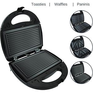 Sokany 3 in 1 Electric Bread toaster Sandwich Maker, Press Grill and Waffle Iron Set with Removable Non-Stick Plates,