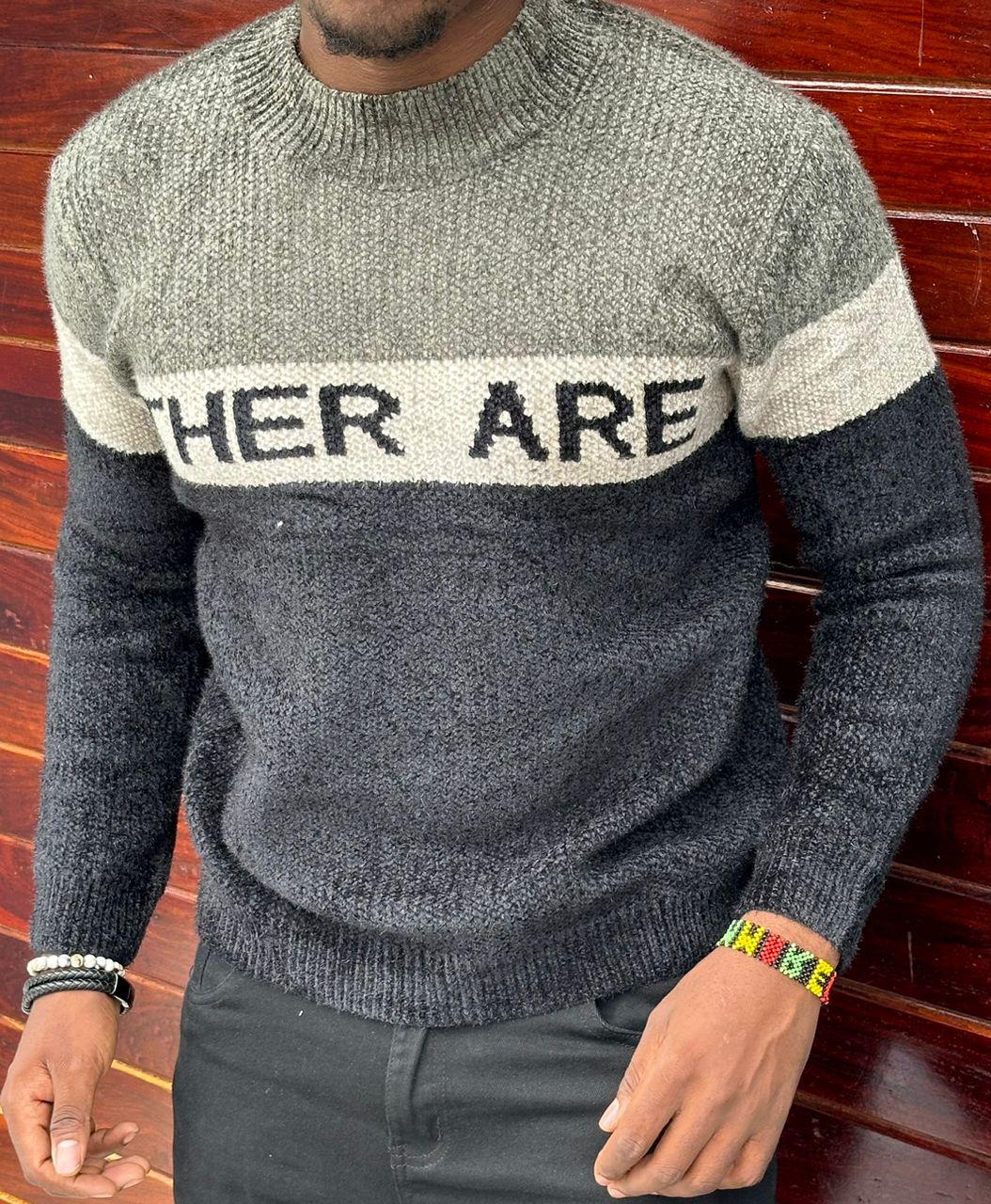 Men's Long Sleeve Round Neck Sweater Jumper Knit Top with Checkered Plaid Print Men's Color Lock Long Sleeve Round Neck Pullover Sweater Thermal