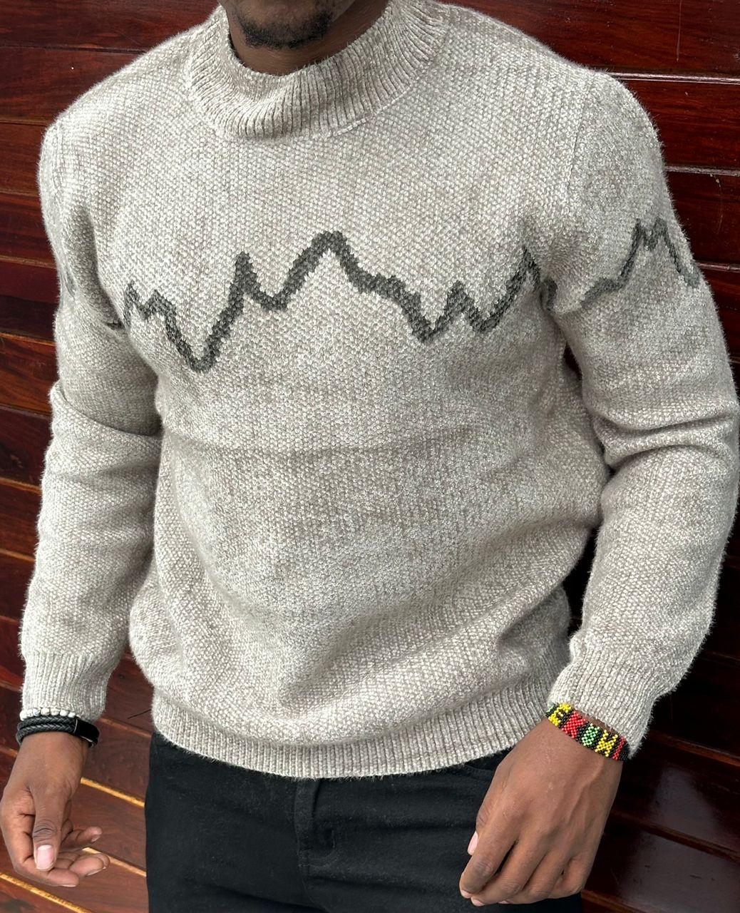 Men's Long Sleeve Round Neck Sweater Jumper Knit Top with Checkered Plaid Print Men's Color Lock Long Sleeve Round Neck Pullover Sweater Thermal