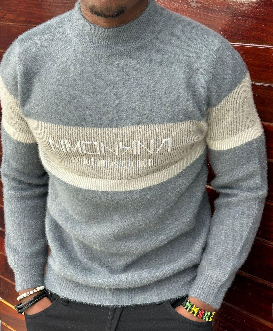 Men's Long Sleeve Round Neck Sweater Jumper Knit Top with Checkered Plaid Print Men's Color Lock Long Sleeve Round Neck Pullover Sweater Thermal