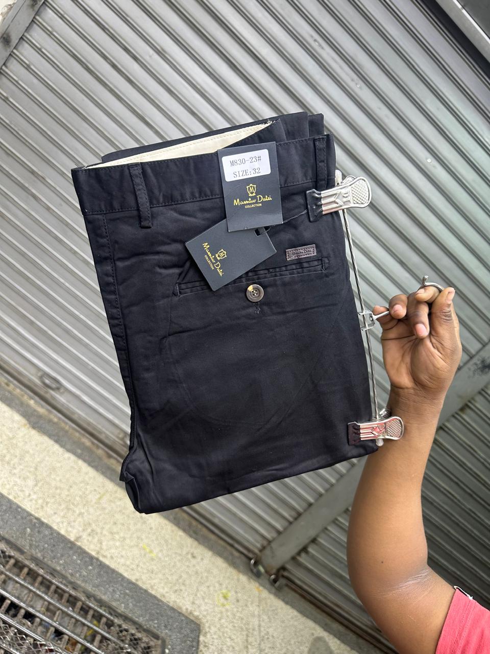 Classic timeless High quality soft Khaki men trousers straight slim fit smart casual trouser