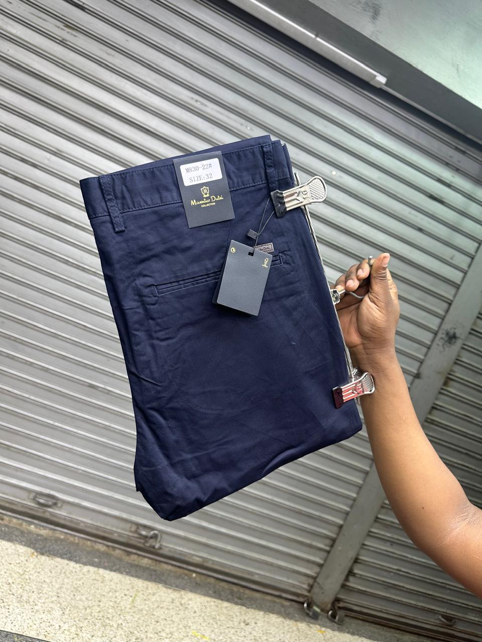 Classic timeless High quality soft Khaki men trousers straight slim fit smart casual trouser