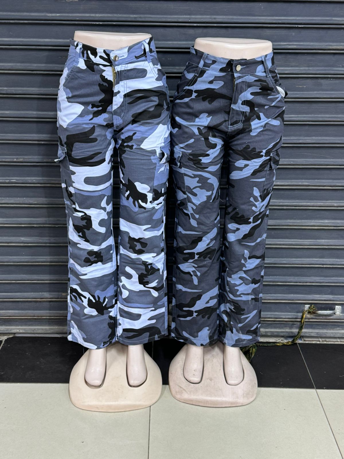 High quality gray combat/ millitary style Women's Wide Leg Casual Pants with Pockets, High Waisted Cargo Pants, wide leg Trousers