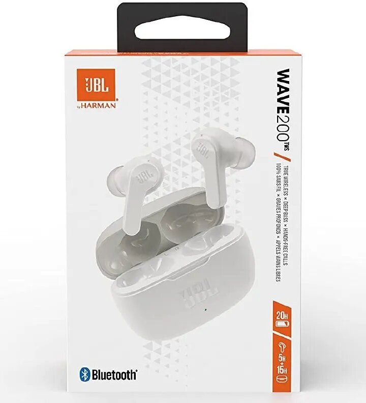 JBL Wave 200 in Ear TWS Earbuds with Mic, 20 Hours Playtime, Deep Bass Sound