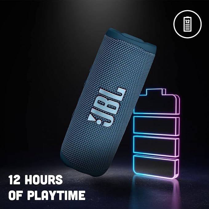 JBL Flip 6 - Portable Bluetooth Speaker, powerful sound and deep bass, IPX7 waterproof, 12 hours of playtime, JBL PartyBoost for multiple speaker pairing for home, outdoor and travel