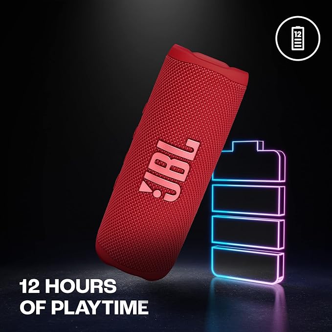 JBL Flip 6 - Portable Bluetooth Speaker, powerful sound and deep bass, IPX7 waterproof, 12 hours of playtime, JBL PartyBoost for multiple speaker pairing for home, outdoor and travel