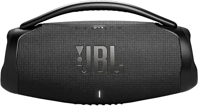 JBL Boombox 3 Black Portable Bluetooth Speaker with Massive Sound, Deepest Bass, IPX7 Waterproof, 24H Playtime, PartyBoost