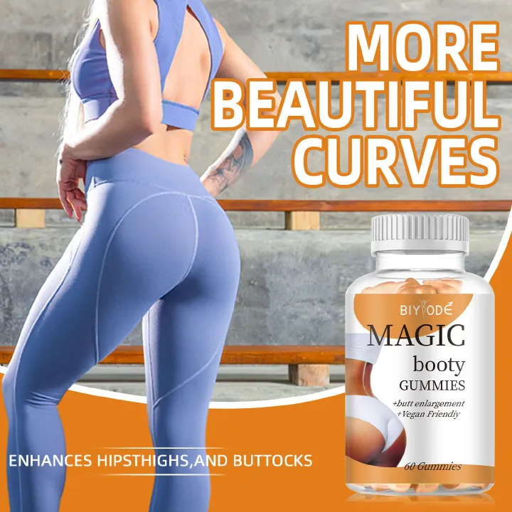 BBL Butt Enhancer, Natural Butt Enhancer Vitamins, Workout Support, Butt Enhancer, Women's Multivitamin, Max Gain, 60 Vegetarian Gummies