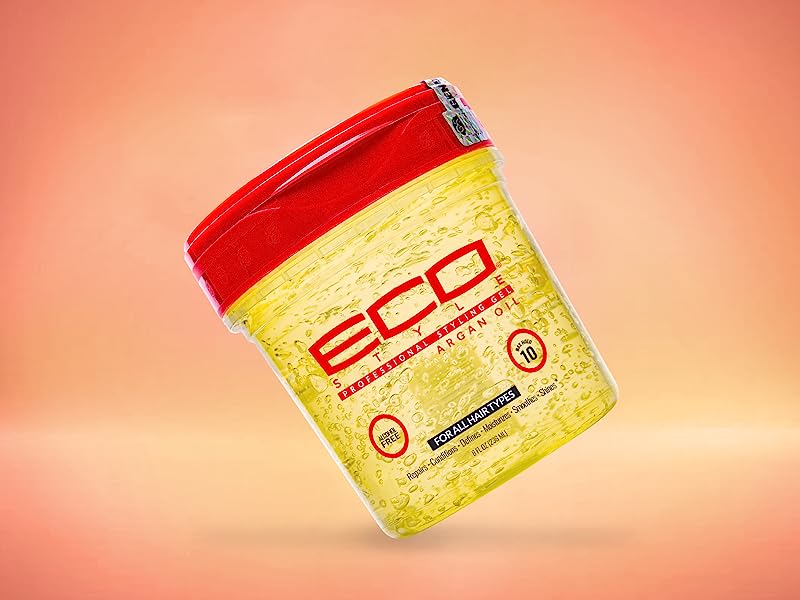 Eco Style Moroccan Argan Oil Styling Gel - Promotes Healthy Hair - Nourishes And Repairs - Delivers Long Lasting Shine - Provides Maximum Hold and Helps Tame Frizz - Ideal For All Hair