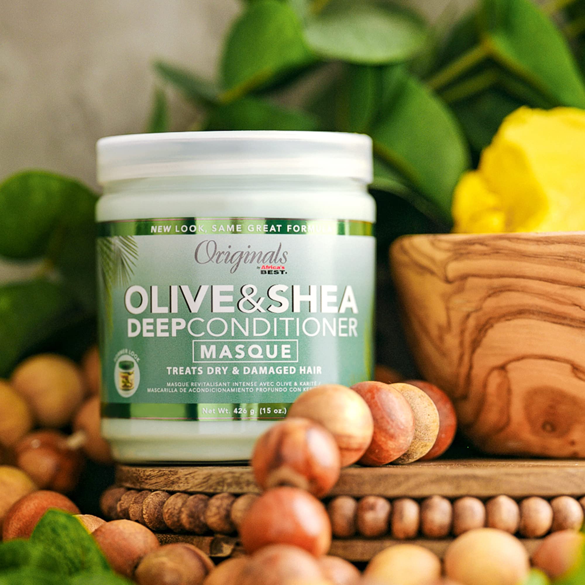 Originals by Africa's Best Olive Oil Deep Conditioner Treatment, For Weak Damaged Hair, Provides Conditioning & Moisturizing For All Hair Types