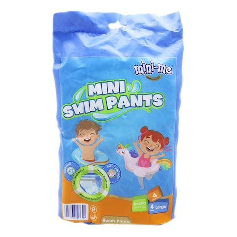 Mini-Me Swim Disposable Pants - Large; 360 degree stretchy waistband provides an all-around stretchy fit that fits like swimwear