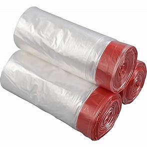 Drawstring Trash Bag 400GSM 15's 450*500; Heavy Duty Construction, Leak Proof &Tear Resistance; Drawstring Closure Design for Convenient Carry