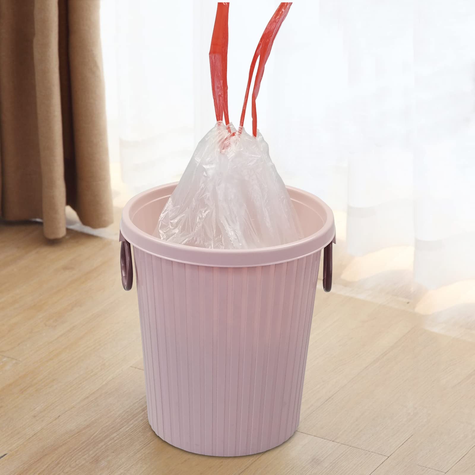 Drawstring Trash Bag 400GSM 15's 450*500; Heavy Duty Construction, Leak Proof &Tear Resistance; Drawstring Closure Design for Convenient Carry