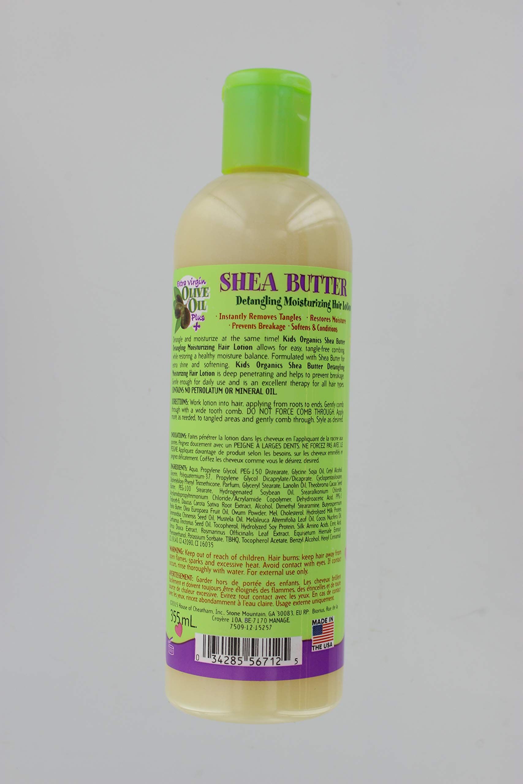 Originals by Africa's Best Kids Shea Butter Detangling Moisturizing Hair Lotion, Enriched with Extra Virgin Olive Oil, Petrolatum and Mineral Oil Free,