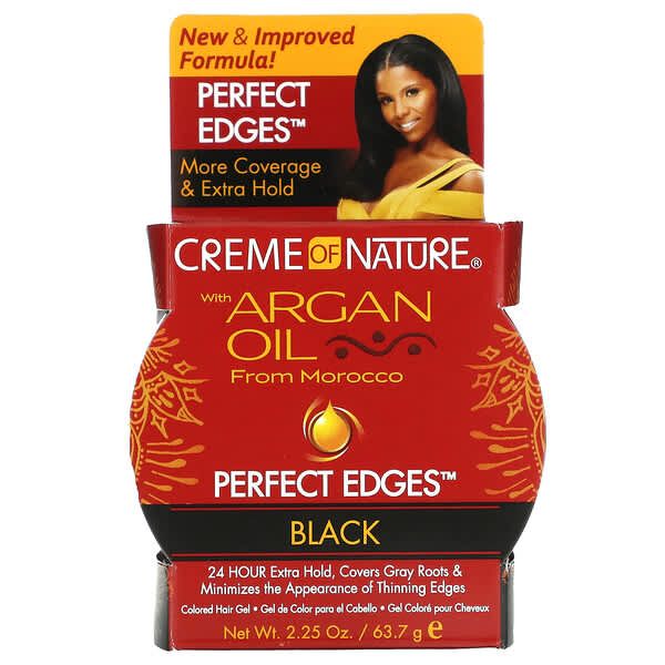 Creme Of Nature Argan Oil Perfect Edges Edge Control Gel- Black 63.7g