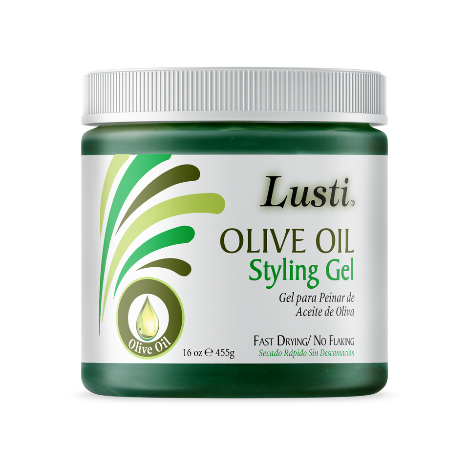 Lusti Organics Olive Oil Styling Gel 455g (Defines the look of any style and helps control frizz and fly away hair. Provides  firm hold, fast drying and non- flaking.)