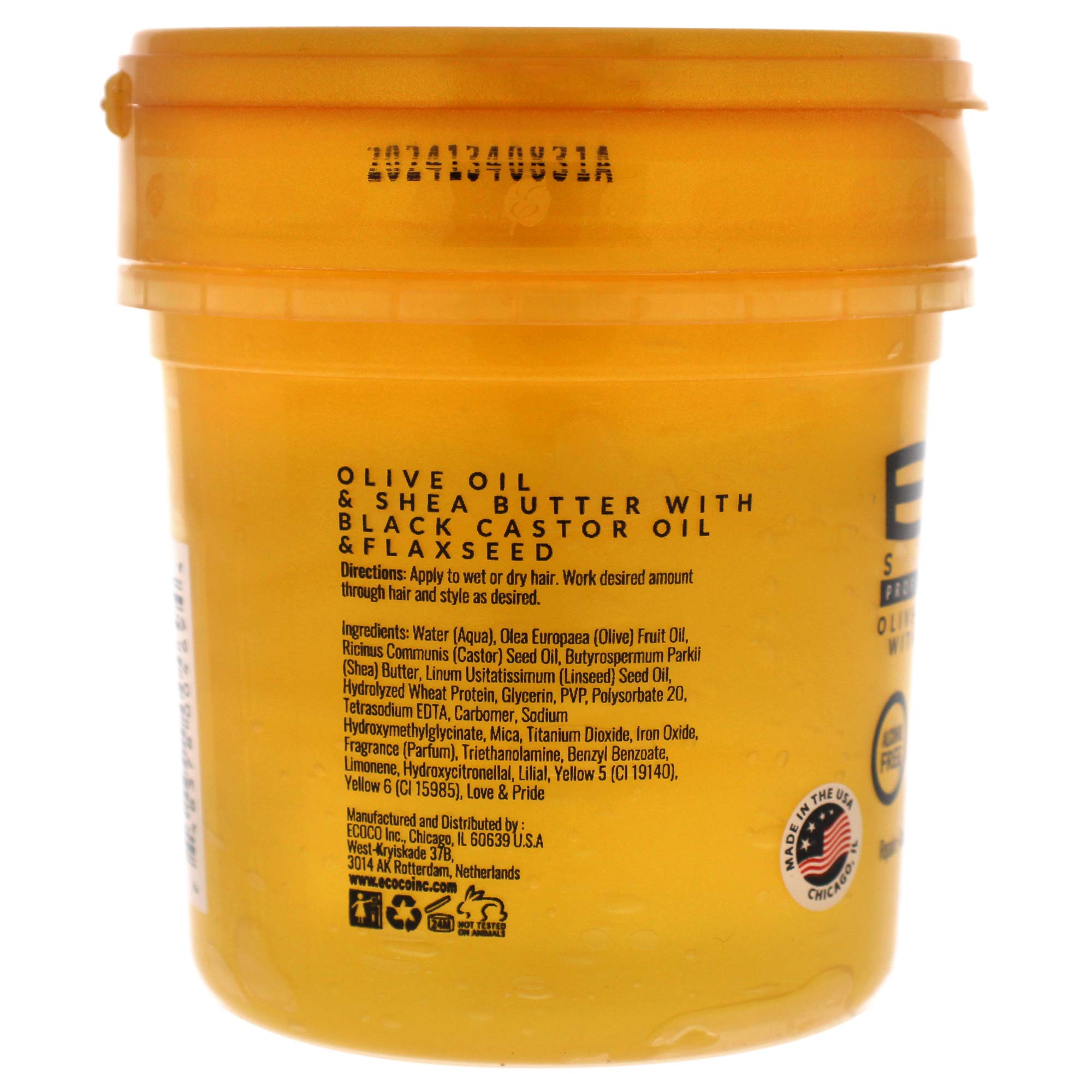 Eco Style Gold Gel - Olive Oil & Shea Butter With Black Castor Oil And Flaxseed 473 ml