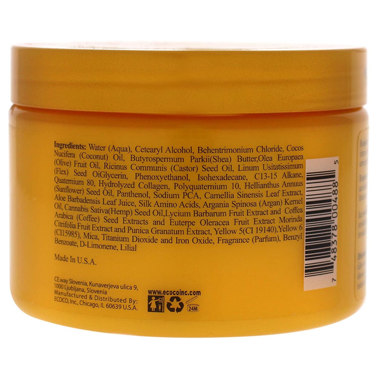 EcoPlex Leave-In Conditioner 355ml (Eco Style EcoPlex Leave-In Conditioner - Olive Oil - Shea Butter - Black Castor Oil - Flaxseed - Conditions - Repairs - Moisturizes - Promotes Hair Growth)