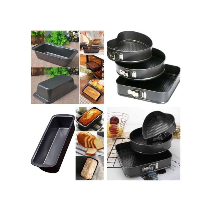 3 Pcs Set Cake Mold Baking Tin Round And Bread Tin rust resistance non stick material