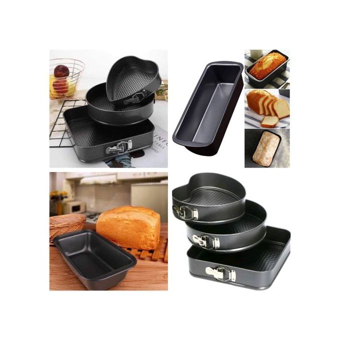 3 Pcs Set Cake Mold Baking Tin Round And Bread Tin rust resistance non stick material