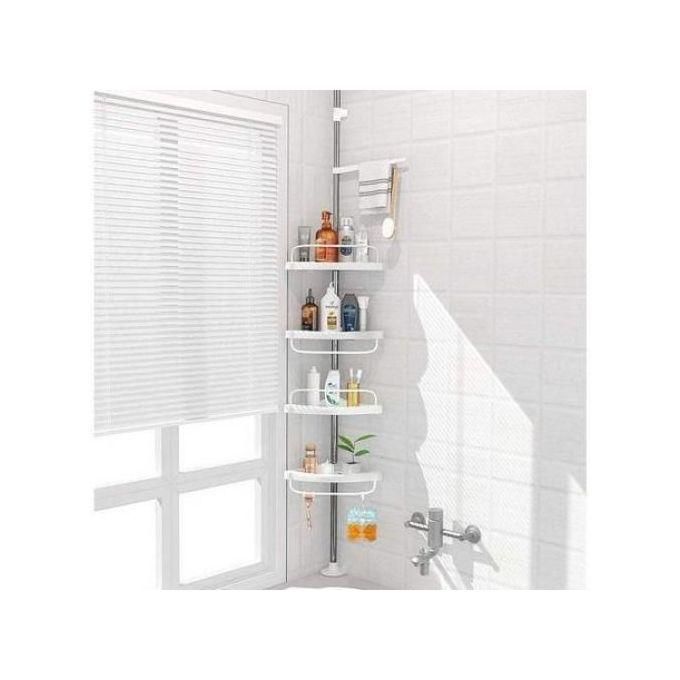 4 Tier Shower Caddy Organizer Sh Corner Bathroom Organizer Shower Corner Stand Floor To Ceiling Tension Pole Shower