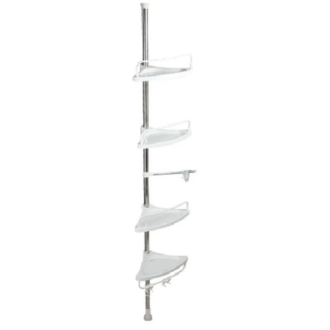 4 Tier Shower Caddy Organizer Sh Corner Bathroom Organizer Shower Corner Stand Floor To Ceiling Tension Pole Shower