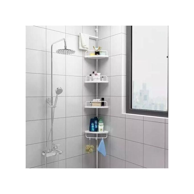 4 Tier Shower Caddy Organizer Sh Corner Bathroom Organizer Shower Corner Stand Floor To Ceiling Tension Pole Shower