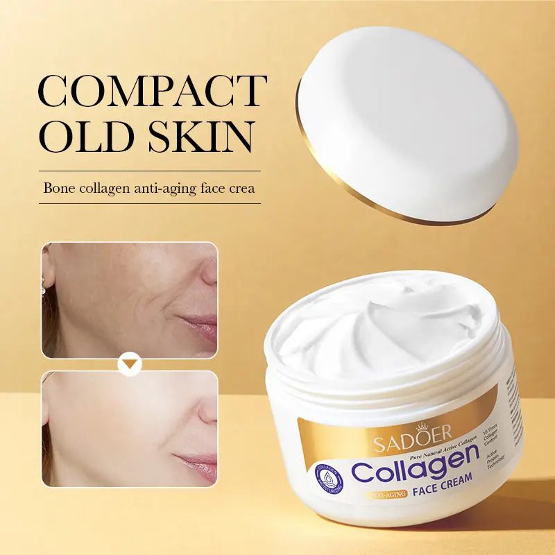 SADOER 10x Collagen ,Collagen Anti Aging Face Cream Anti Wrinkles And Fine Lines, Intensive hydration, Anti - aging, Brighten skin tone, Acne fade/ repair essence, Contains collagen