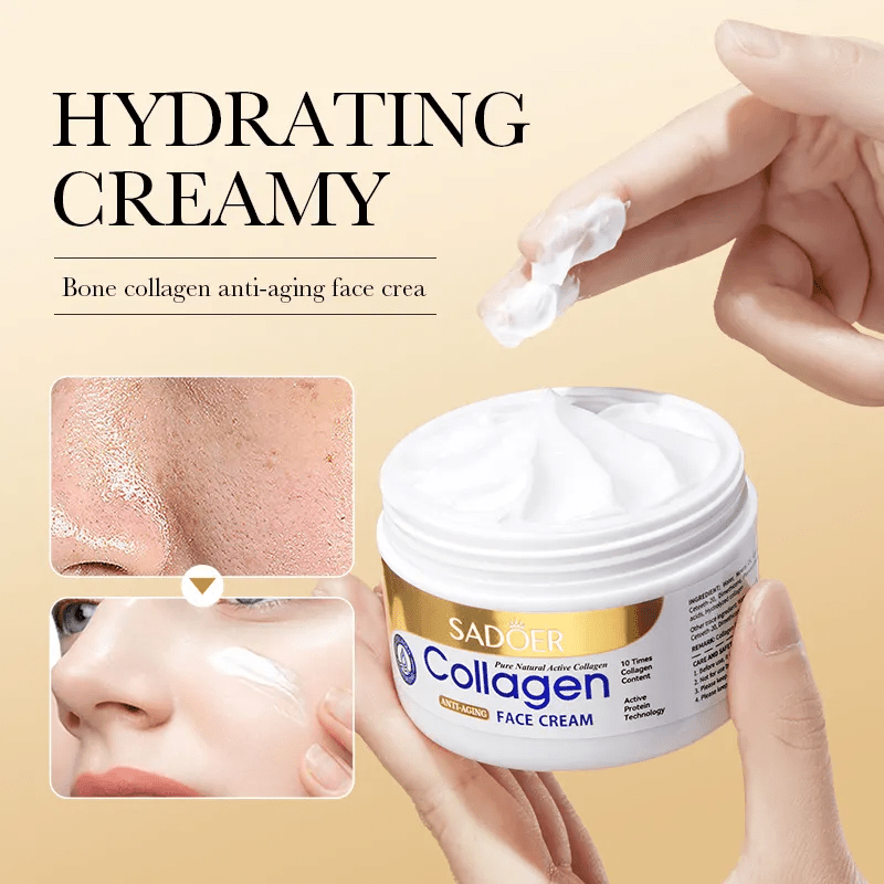 SADOER 10x Collagen ,Collagen Anti Aging Face Cream Anti Wrinkles And Fine Lines, Intensive hydration, Anti - aging, Brighten skin tone, Acne fade/ repair essence, Contains collagen