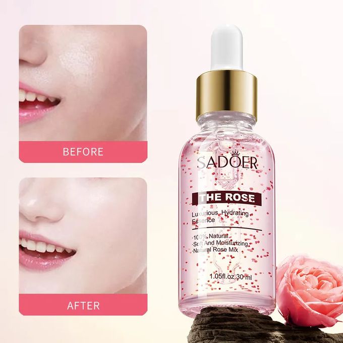 Sadoer 5 Serums Set, Vitamin C Face Serum+ Rose Water + Pomegranate Face Brightening + Snail Collagen Serum + AHA BHA Serum + Moisturizing, Fade Dark Marks, Repair Acne ,  Brightening, Anti Wrinkles