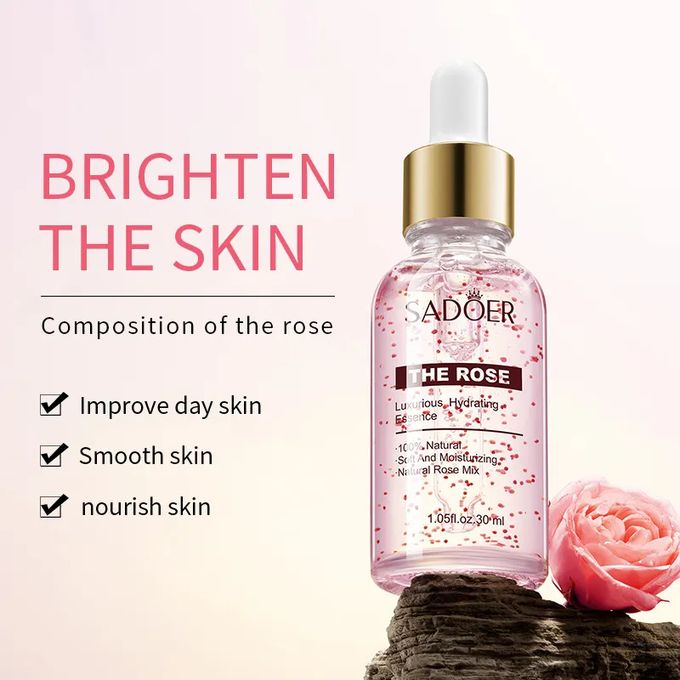 Sadoer 5 Serums Set, Vitamin C Face Serum+ Rose Water + Pomegranate Face Brightening + Snail Collagen Serum + AHA BHA Serum + Moisturizing, Fade Dark Marks, Repair Acne ,  Brightening, Anti Wrinkles