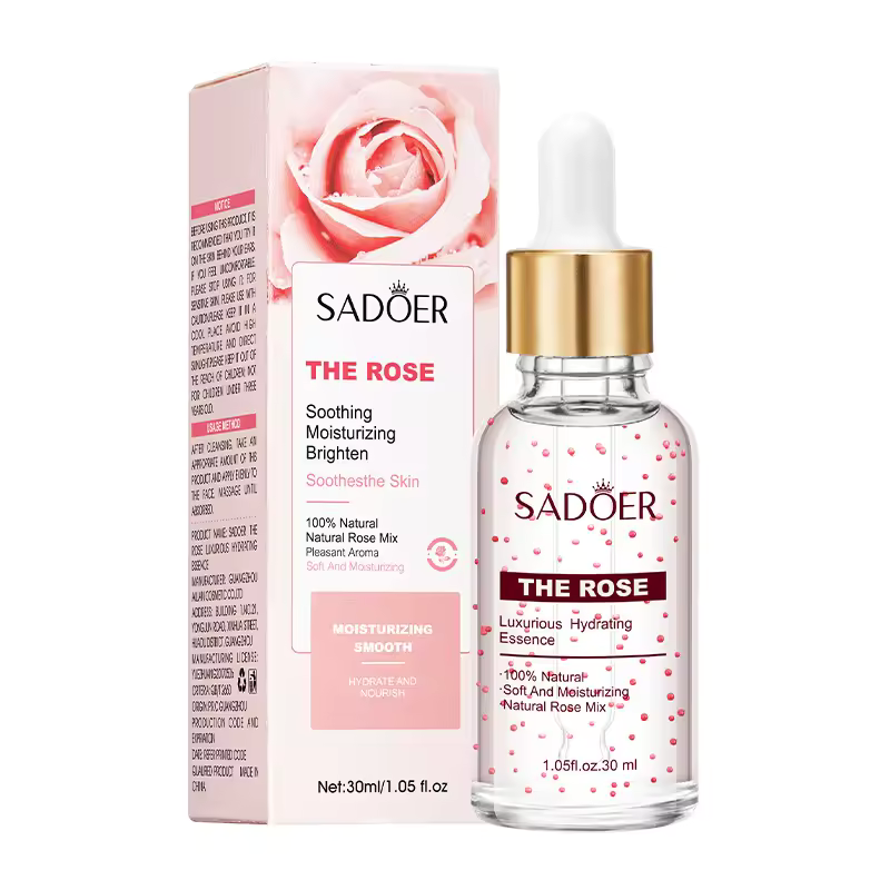 Sadoer 5 Serums Set, Vitamin C Face Serum+ Rose Water + Pomegranate Face Brightening + Snail Collagen Serum + AHA BHA Serum + Moisturizing, Fade Dark Marks, Repair Acne ,  Brightening, Anti Wrinkles