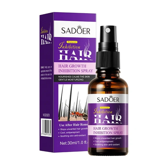 SADOER Hair Growth Inhibitor Spray, a Natural hair growth Inhibition Growth Spray, Nourish and Calms the Skin, Moisturize, Stop Unwanted Hair Growth, Cool Antiperspirant, Soothing and Anti oxidant