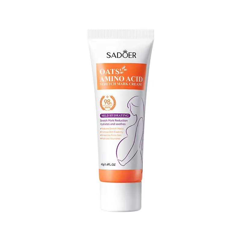 SADOER Stretch Mark Cream, Oats Amino Acid Stretch Marks Removal Cream, For Reduction of Stretch Marks, Increase Skin Elasticity, Smoothes and Firms Skin, Hydrates and Nourishes, Lighten Stretch Marks