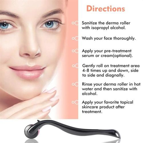 Natural Men's Beard Growth Derma Roller DRS 540 Microneedle Dermaroller Hair Regrowth Anti Hair Loss Treatment 0.5mm