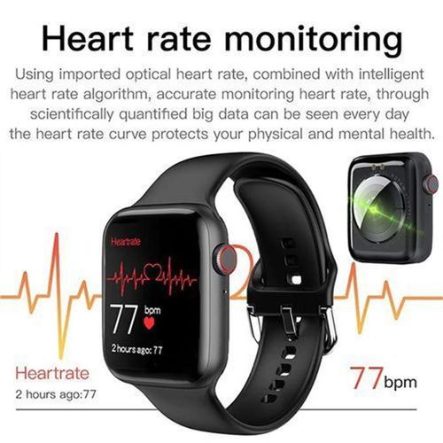 Men's Black Dual Strap Smart Watch T55 Bluetooth Waterproof Watch