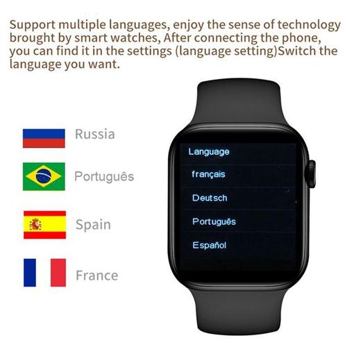 Men's Black Dual Strap Smart Watch T55 Bluetooth Waterproof Watch