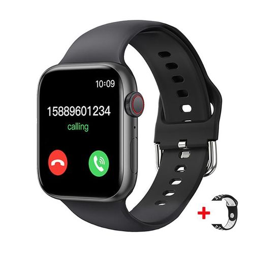 Men's Black Dual Strap Smart Watch T55 Bluetooth Waterproof Watch